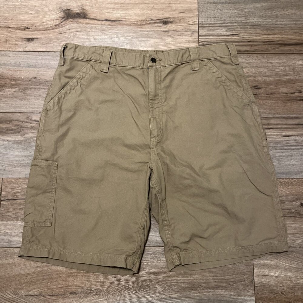 Men's Carhartt Carpenter Utility Shorts SZ 40x10 TAN B147 DKH Casual Work